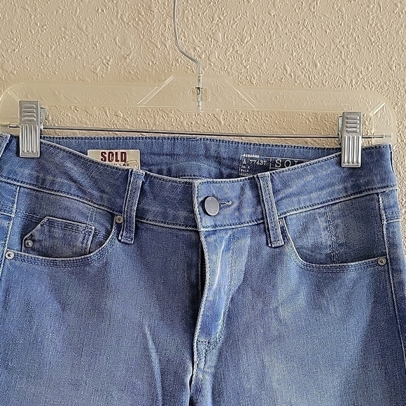 Skinny Mid Rise Blue Jeans - Picture 3 of 7